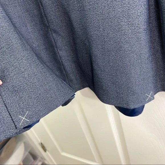 NWOT Moss Bros. Esq. Regular Fit Blue Speckle Suit Jacket Blazer Size EU 66
